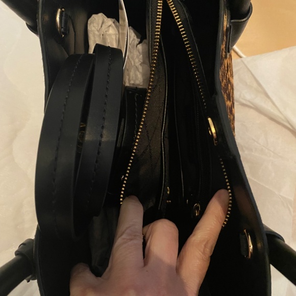 *NEW* Michael kors Mercer Gallery Medium Leopard Calf Hair Satchel - Picture 5 of 5